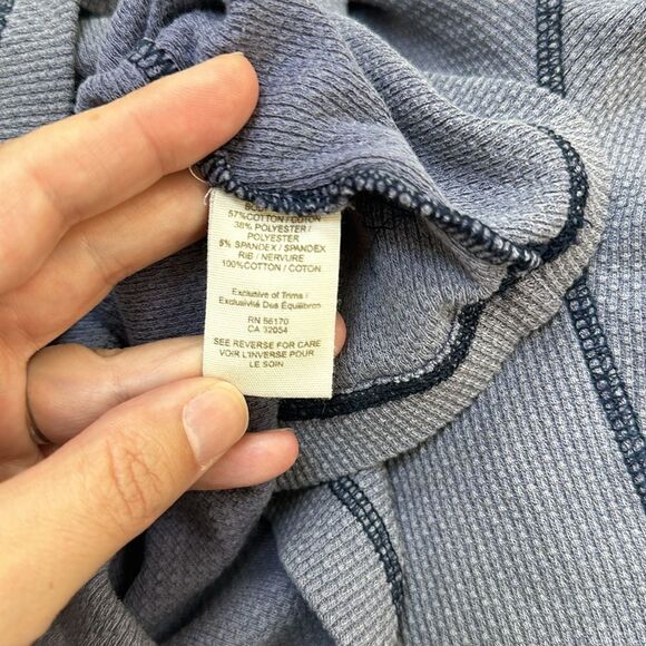 FREE PEOPLE MOTO CUFF THERMAL TOP SMALL PURPLE - Picture 8 of 8